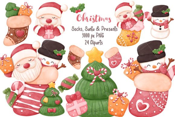 Download Christmas Cute Socks and Decorations - Sock Collection
