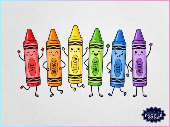 Download Crayons Friends Back to School PNG - Premium Resources
