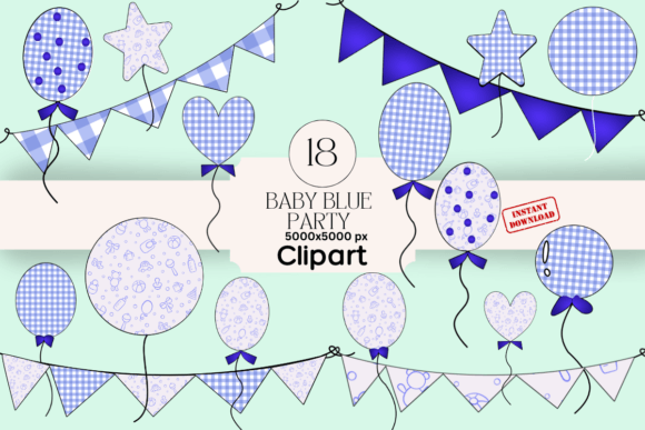 Download Baby Blue Party Clipart PNG - Baby blue Collection