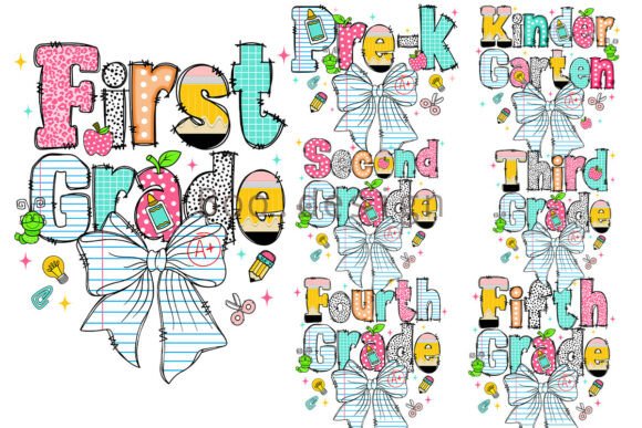 Download Preppy Back to School Bow PNG Bundle - Premium Resources