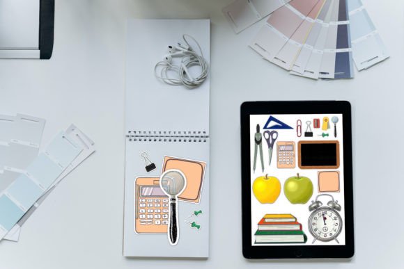 Download Set of Stickers "School Supplies" - School Collection
