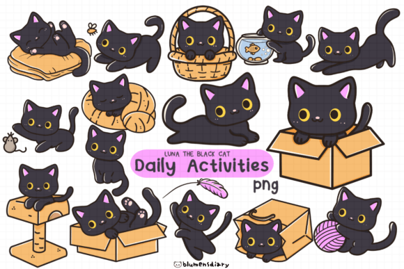 Download Luna the Black Cat Clipart - Black cat clipart Collection