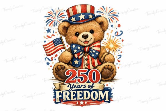 Download 250 Years Freedom Teddy Bear PNG - Free Collection