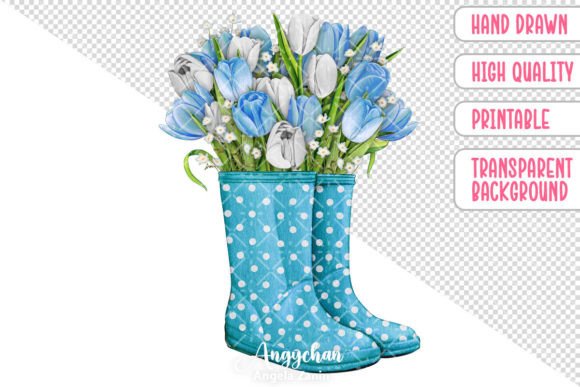 Download Baby Blue Tulip Rain Boots - Baby blue Collection