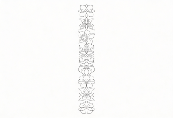 Download Floral Line Art Border Design Elements - Border design elements Collection